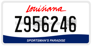 Z956246  license plate in LA