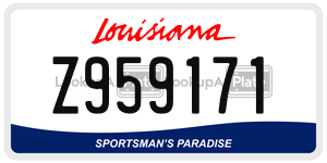 Z959171  license plate in LA