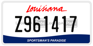Z961417  license plate in LA