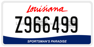 Z966499  license plate in LA