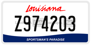 Z974203  license plate in LA