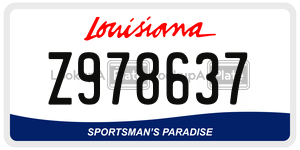 Z978637  license plate in LA