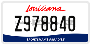 Z978840  license plate in LA