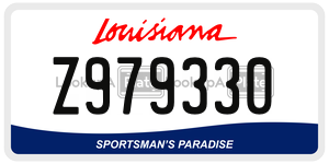 Z979330  license plate in LA
