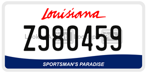 Z980459  license plate in LA