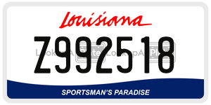 Z992518  license plate in LA
