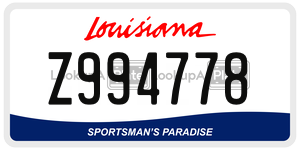 Z994778  license plate in LA