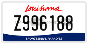 Z996188  license plate in LA