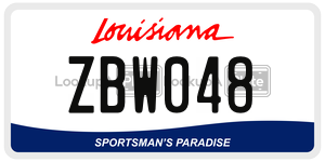 ZBW048  license plate in LA