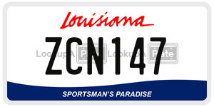 ZCN147  license plate in LA