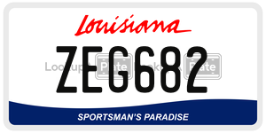 ZEG682  license plate in LA