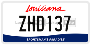 ZHD137  license plate in LA