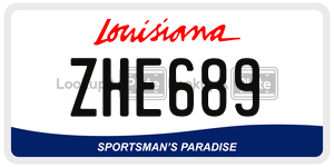 ZHE689  license plate in LA