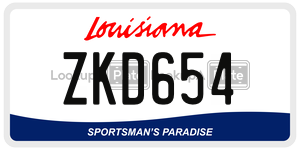 ZKD654  license plate in LA