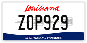 ZOP929  license plate in LA