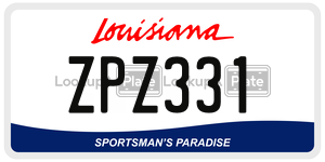ZPZ331  license plate in LA