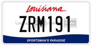 ZRM191 license plate in Louisiana