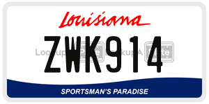 ZWK914  license plate in LA