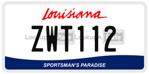 ZWT112  license plate in LA