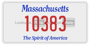 10383 license plate in Massachusetts