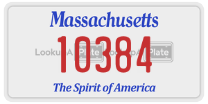 10384 license plate in Massachusetts