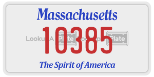 10385 license plate in Massachusetts