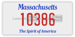 10386 license plate in Massachusetts
