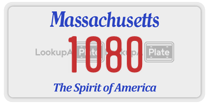 1080  license plate in MA