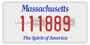 111889  license plate in MA