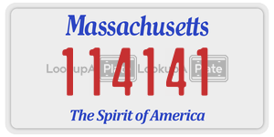 114141 license plate in Massachusetts