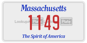 1149 license plate in Massachusetts