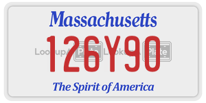 126Y90  license plate in MA