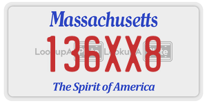 136XX8 license plate in Massachusetts