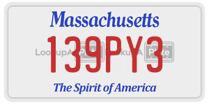 139PY3 license plate in Massachusetts