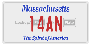 14AN license plate in Massachusetts