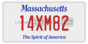 14XM82  license plate in MA