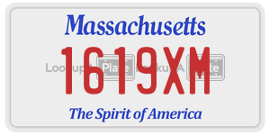 1619XM license plate in Massachusetts
