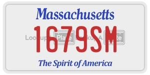 1679SM license plate in Massachusetts