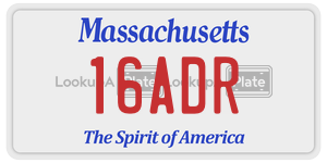 16ADR license plate in Massachusetts