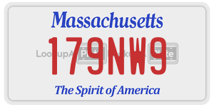 179NW9  license plate in MA