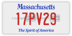 17PV29 license plate in Massachusetts