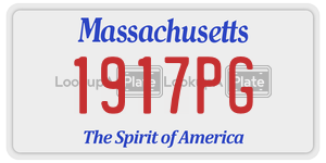 1917PG  license plate in MA