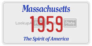 1959 license plate in Massachusetts