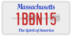 1BBN15  license plate in MA