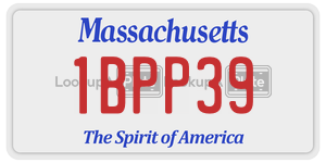 1BPP39 license plate in Massachusetts