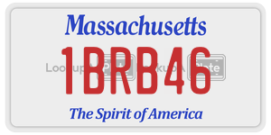 1BRB46 license plate in Massachusetts