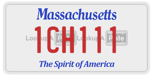 1CH111 license plate in Massachusetts