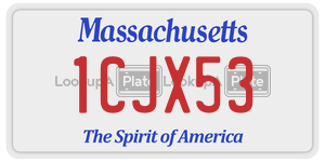1CJX53  license plate in MA