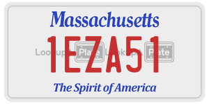 1EZA51 license plate in Massachusetts