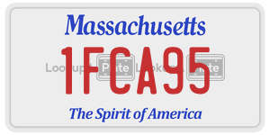 1FCA95 license plate in Massachusetts